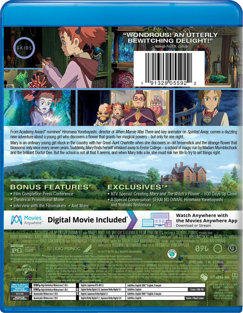 Mary and the Witch's Flower (DVD + Digital) [Blu-ray]