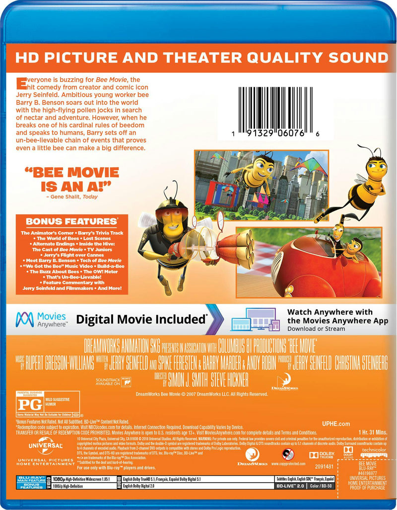 Bee Movie (Blu-ray New Box Art) [Blu-ray]