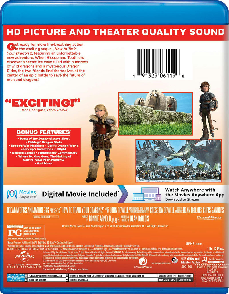 How to Train Your Dragon 2 (Blu-ray New Box Art) [Blu-ray]