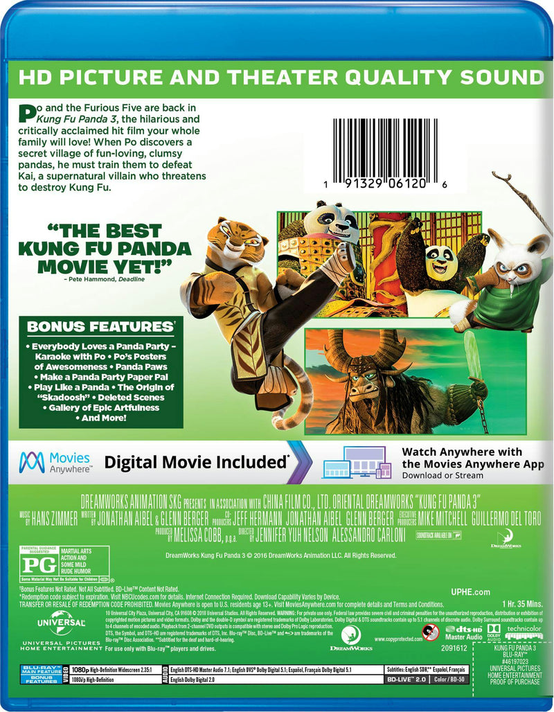 Kung Fu Panda 3 (Blu-ray New Box Art) [Blu-ray]