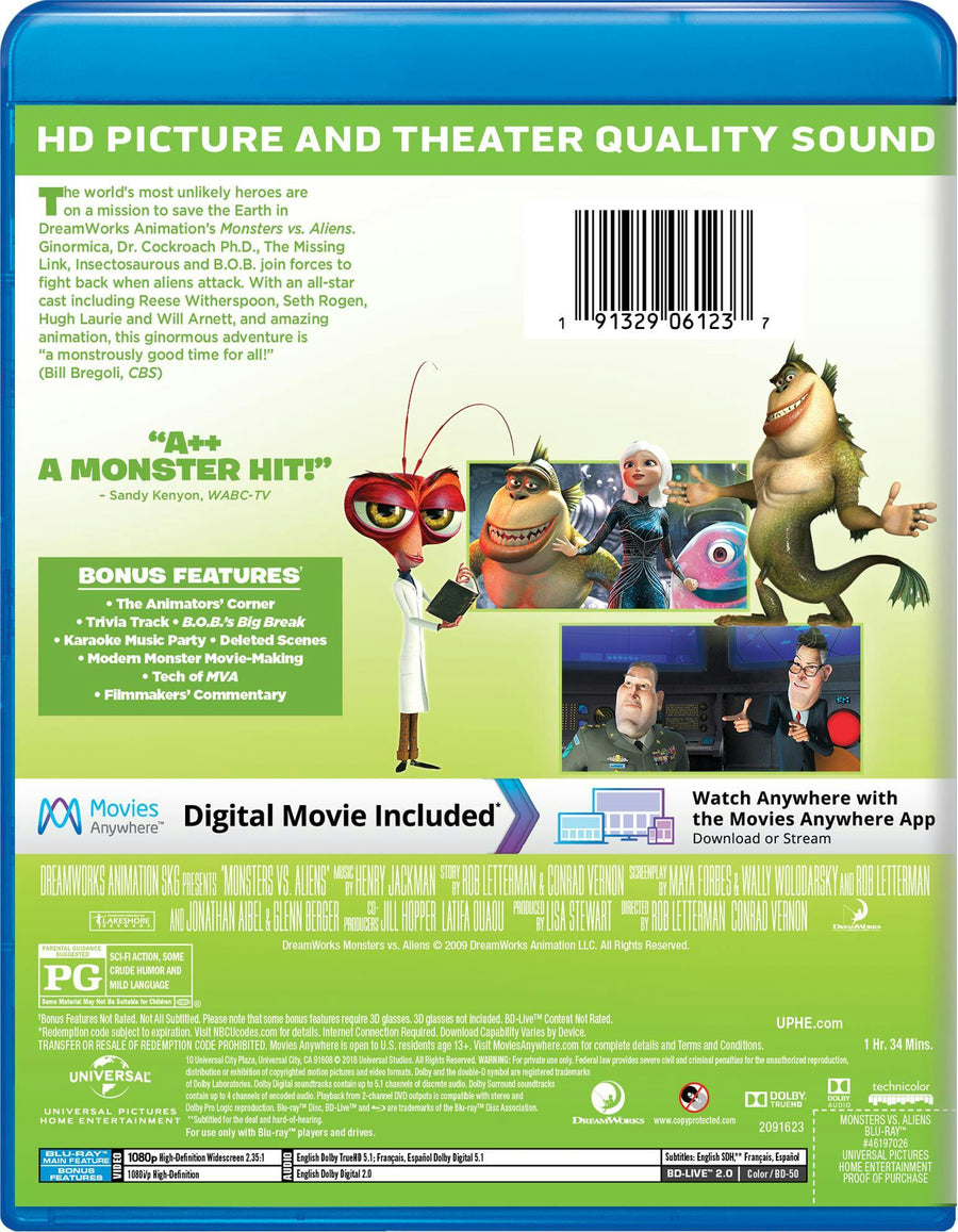 Monsters Vs Aliens (Blu-ray New Box Art) [Blu-ray]