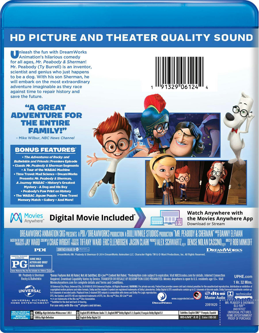 Mr. Peabody and Sherman (Blu-ray New Box Art) [Blu-ray]