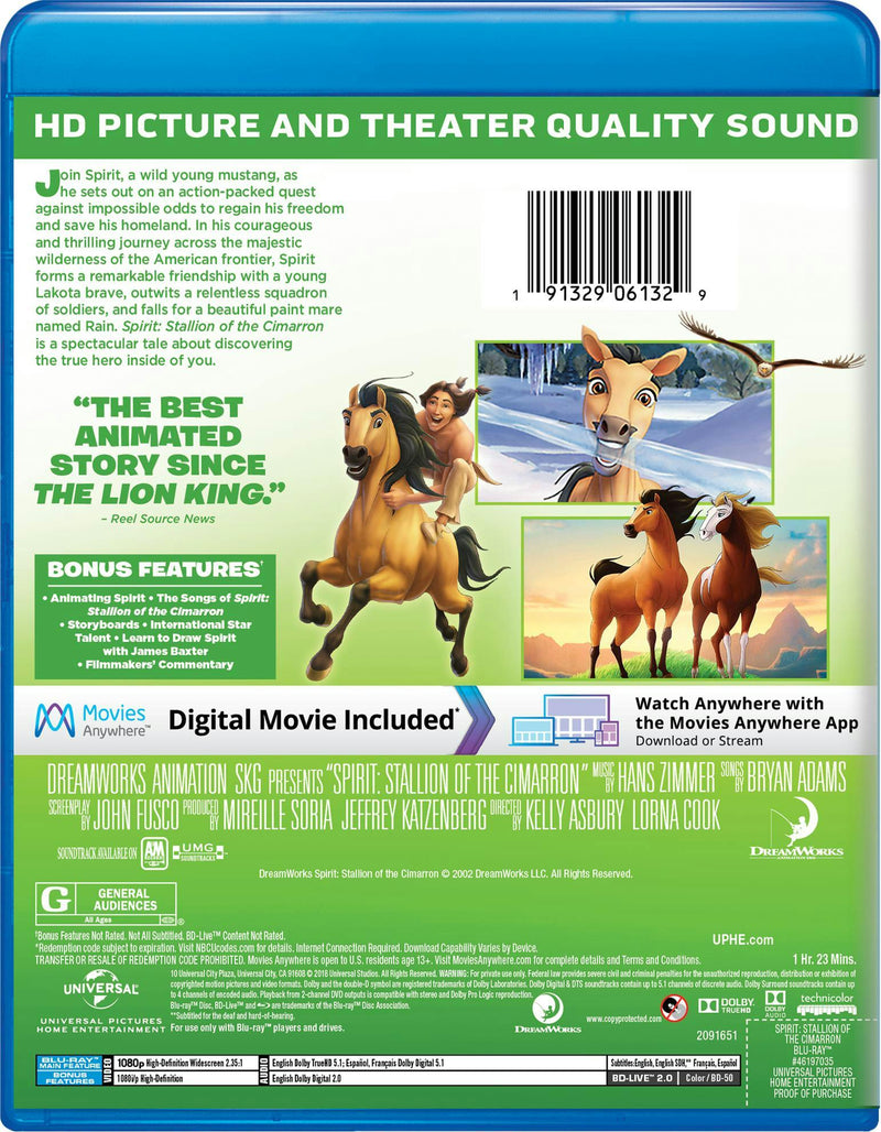 Spirit - Stallion of the Cimarron (Blu-ray New Box Art) [Blu-ray]