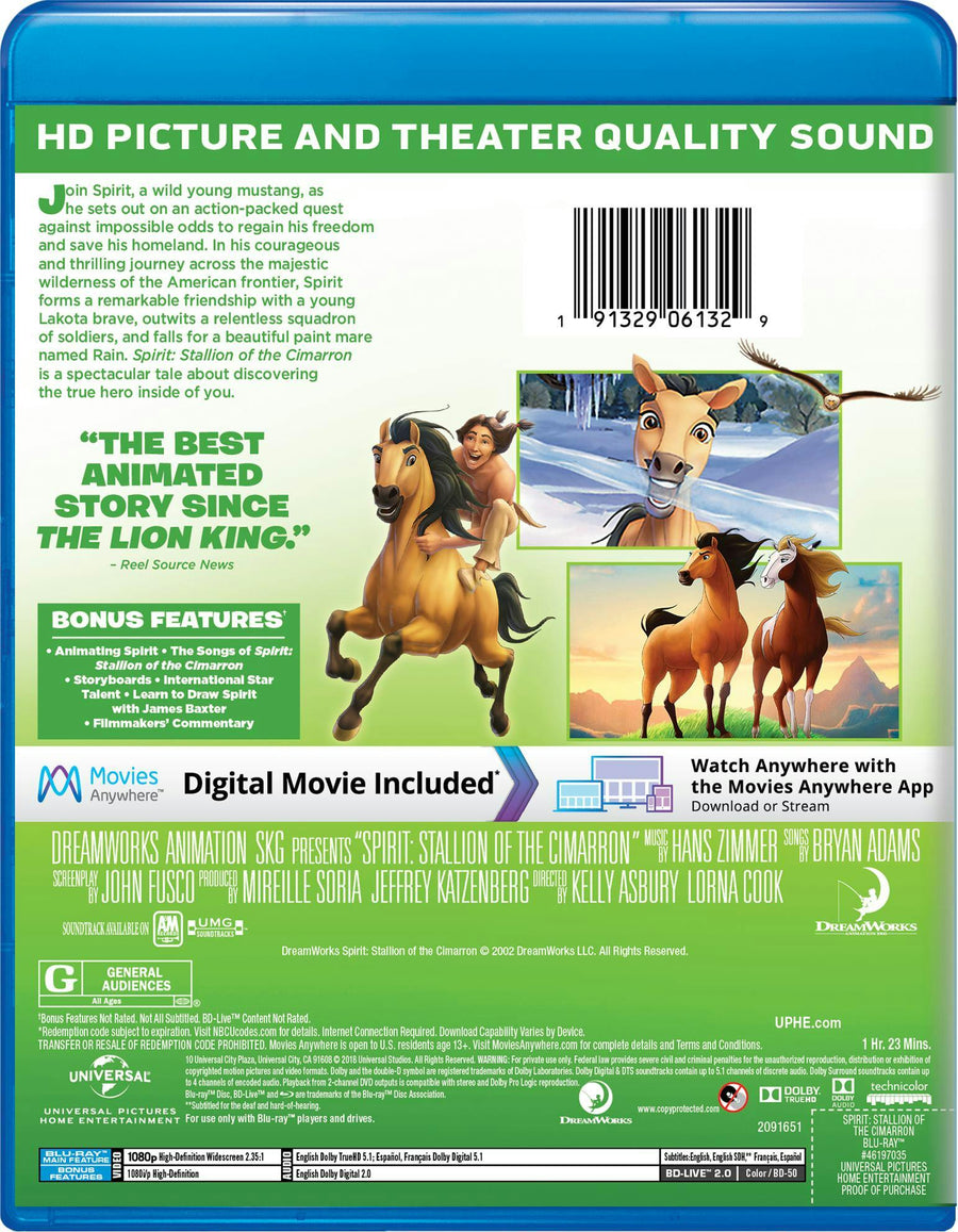 Spirit - Stallion of the Cimarron (Blu-ray New Box Art) [Blu-ray]
