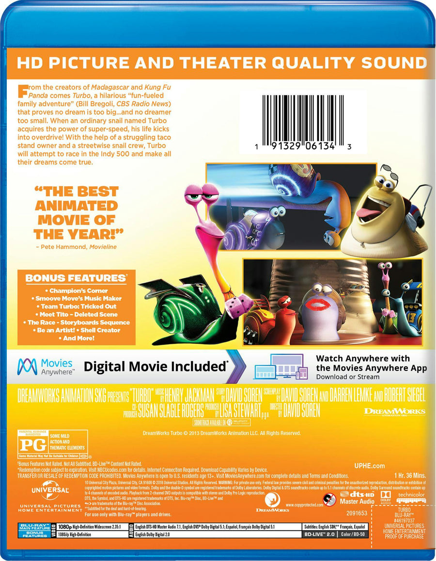 Turbo (Blu-ray New Box Art) [Blu-ray]