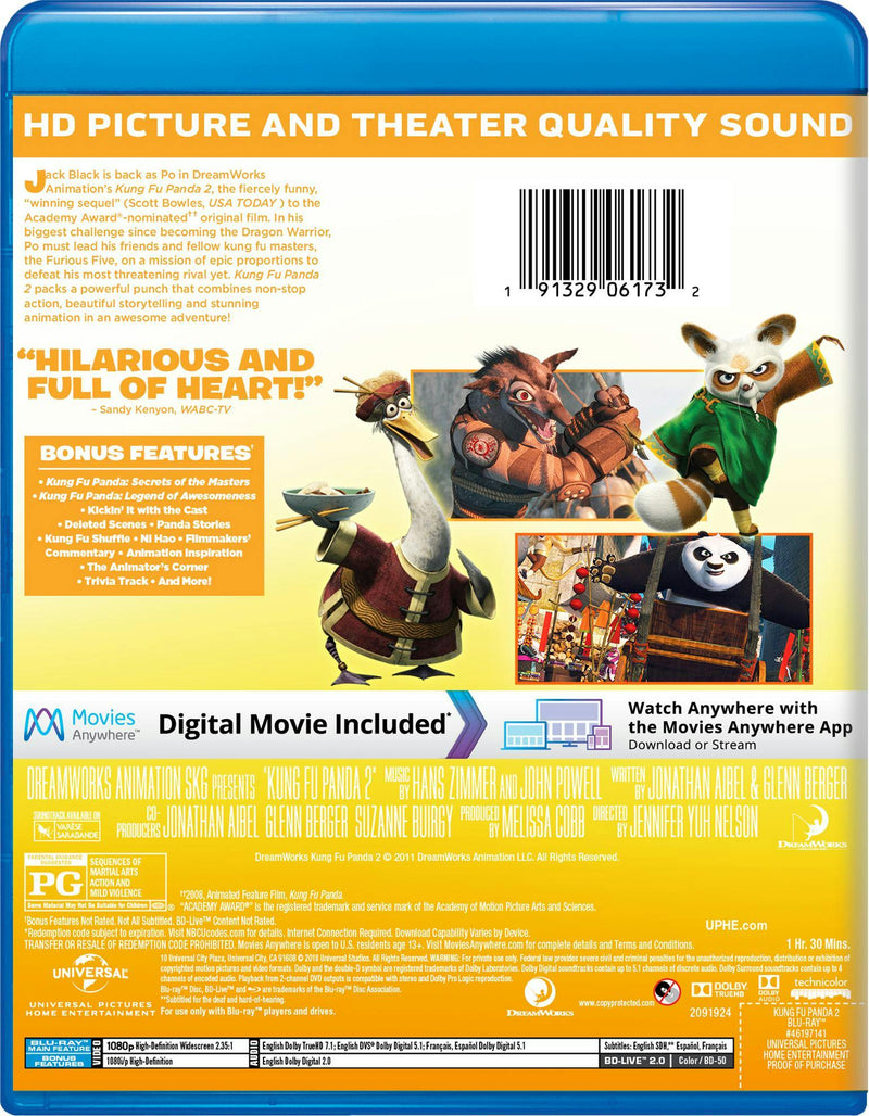 Kung Fu Panda 2 (Blu-ray New Box Art) [Blu-ray]