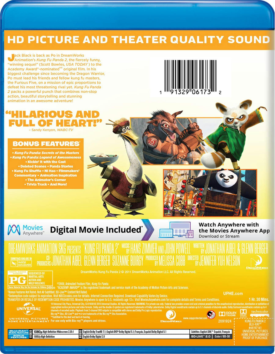 Kung Fu Panda 2 (Blu-ray New Box Art) [Blu-ray]