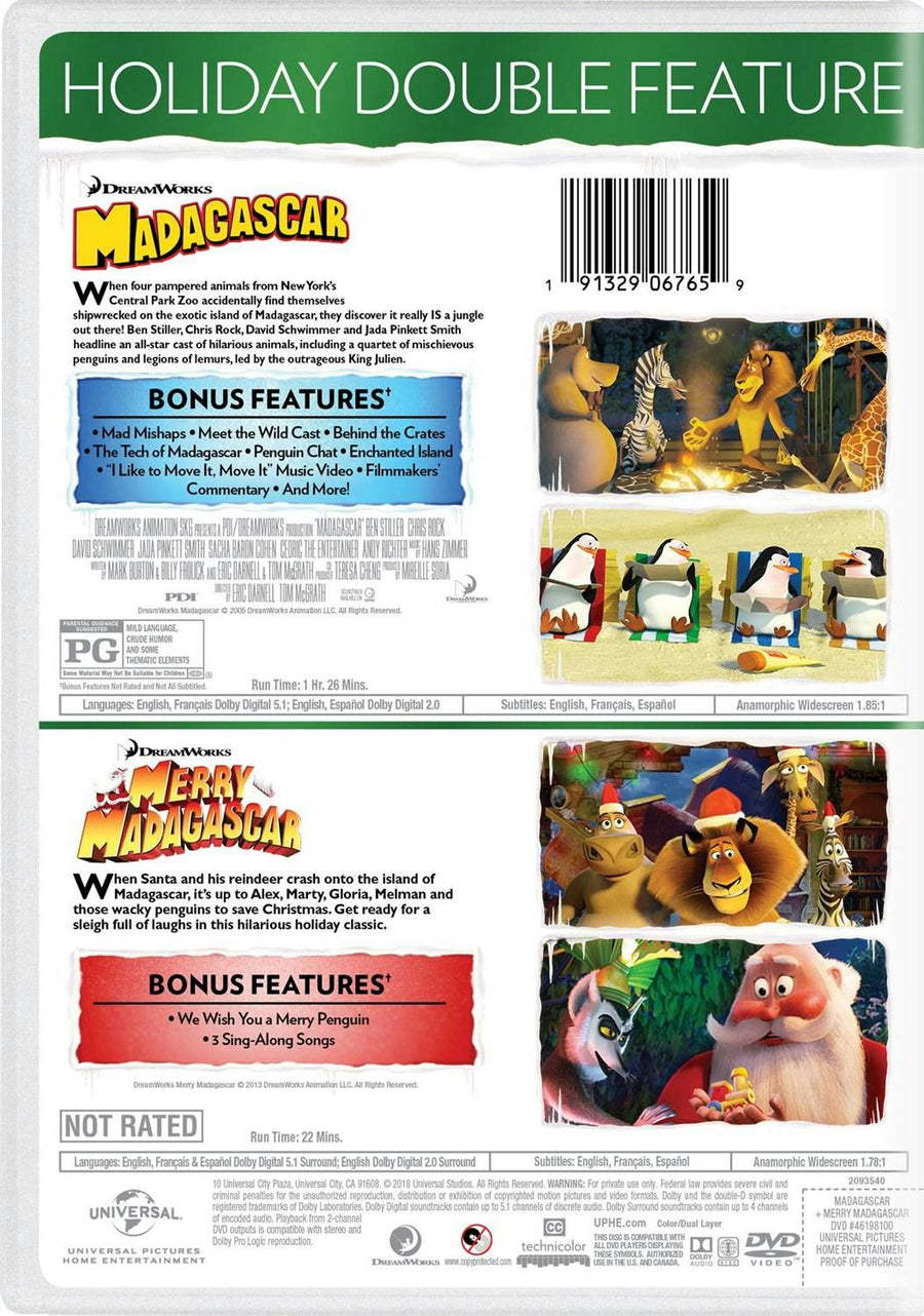Madagascar/Merry Madagascar (DVD Double Feature) [DVD]