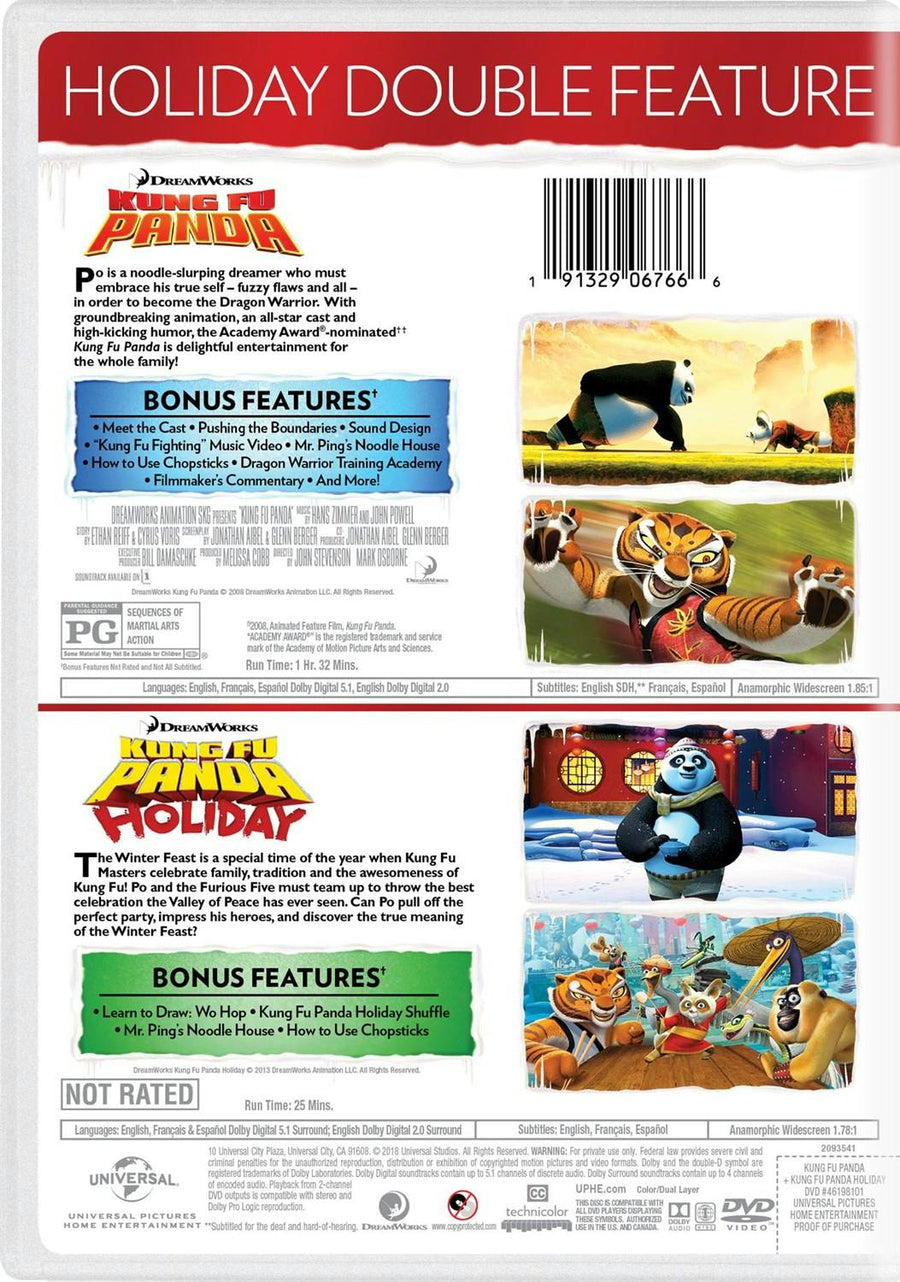 Kung Fu Panda/Kung Fu Panda Holiday (DVD Double Feature) [DVD]