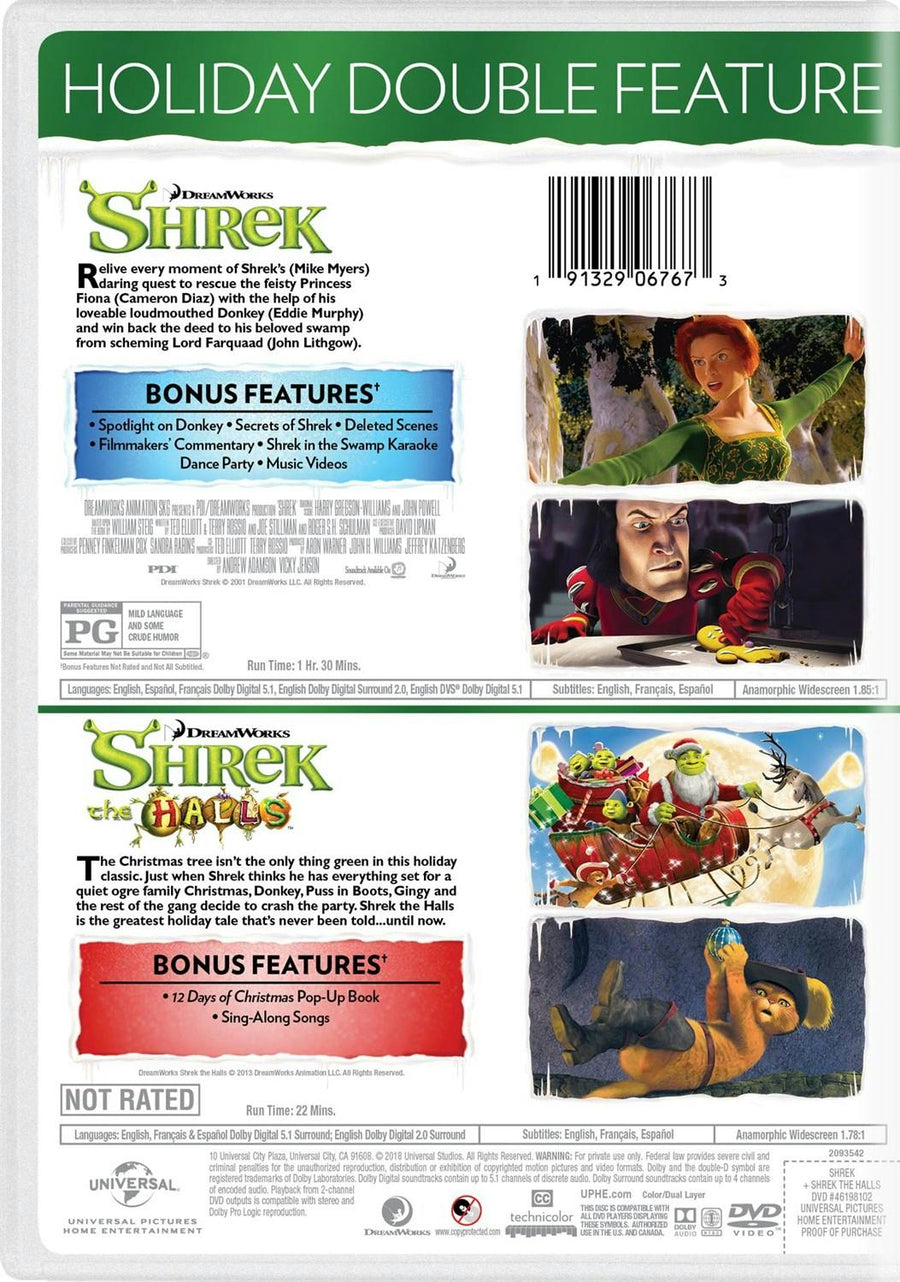 Shrek/Shrek the Halls (DVD Double Feature) [DVD]
