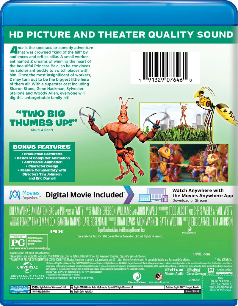Antz (Blu-ray + Digital HD) [Blu-ray]