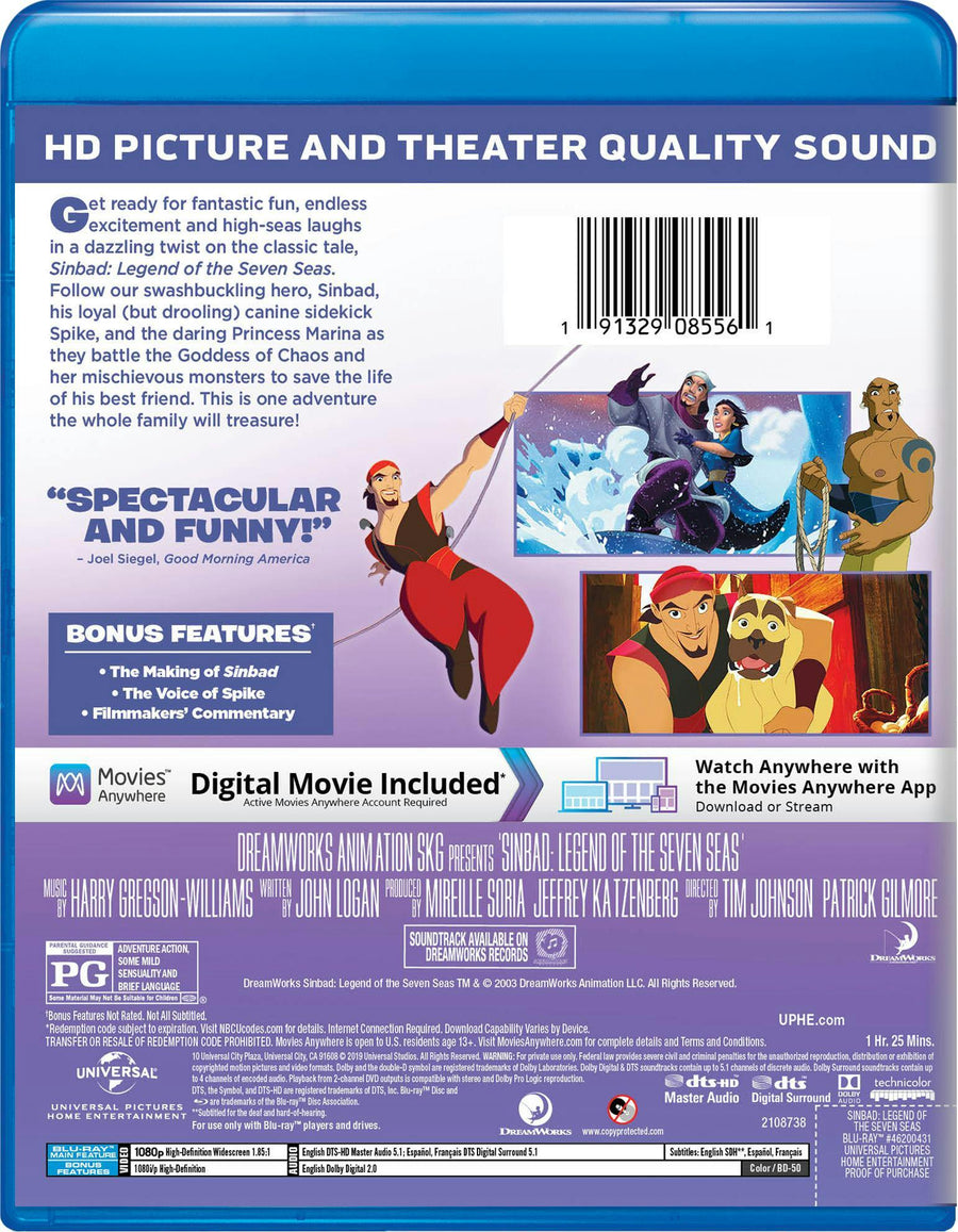 Sinbad: Legend of the Seven Seas (Blu-ray + Digital Copy) [Blu-ray]