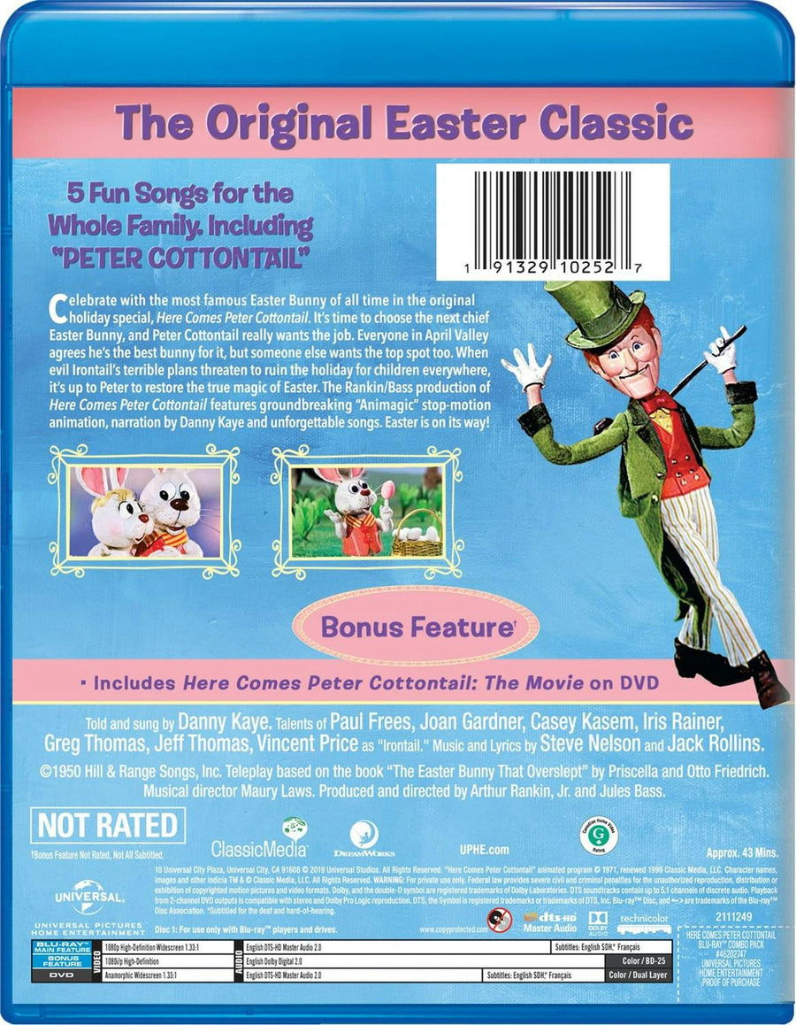 Here Comes Peter Cottontail (with DVD) [Blu-ray]