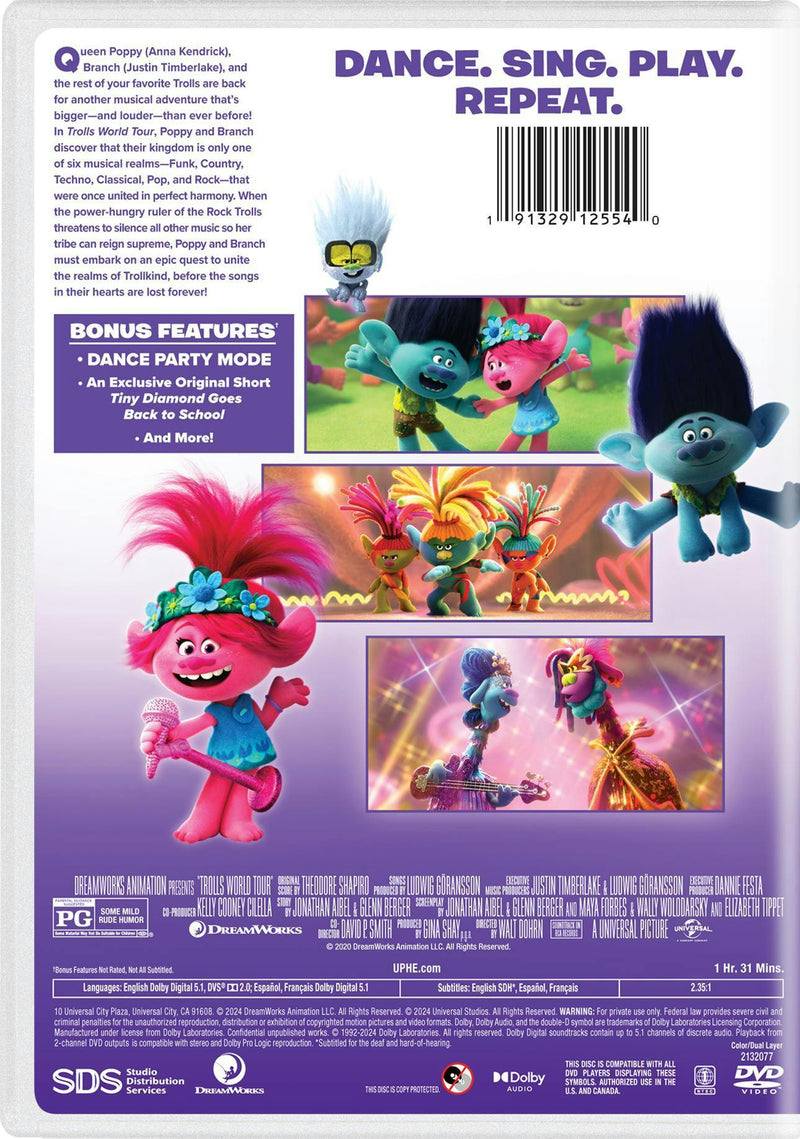 Trolls World Tour (Dance Party Edition) [DVD]