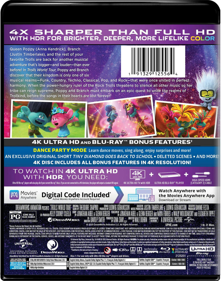 Trolls World Tour (Dance Party Edition 4K Ultra HD) [UHD]