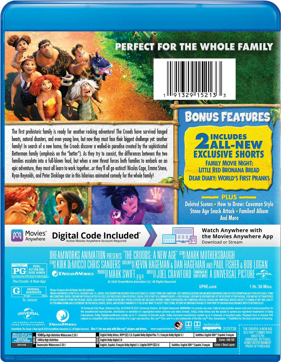 The Croods: A New Age (with DVD) [Blu-ray]