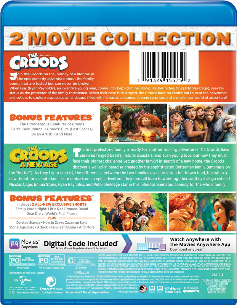 The Croods: 2 Movie Collection (Blu-ray + Digital Copy) [Blu-ray]
