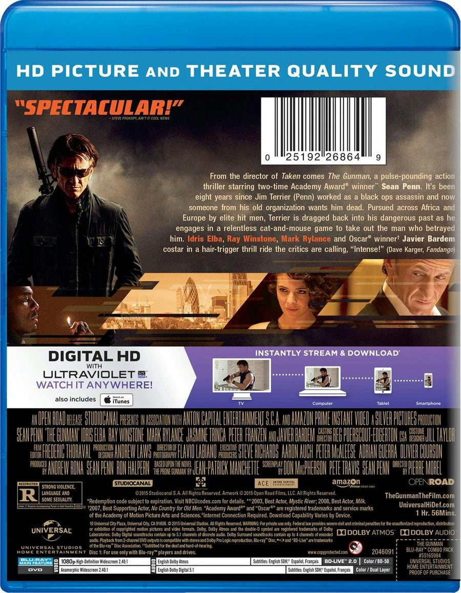 The Gunman (DVD + Digital) [Blu-ray]