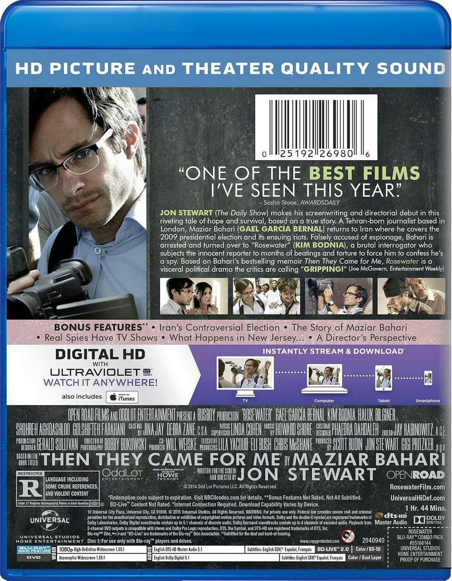 Rosewater (DVD) [Blu-ray]