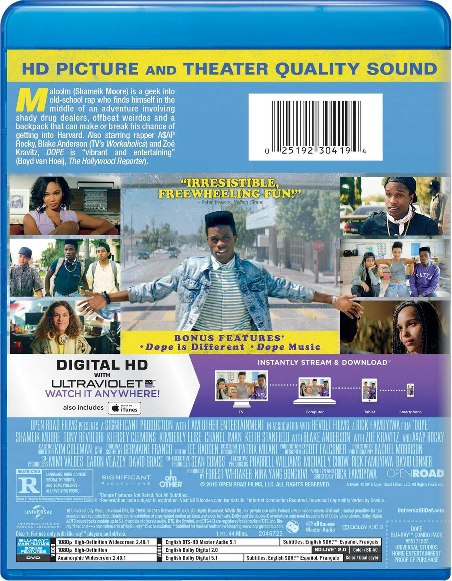 Dope (DVD + Digital + Ultraviolet) [Blu-ray]