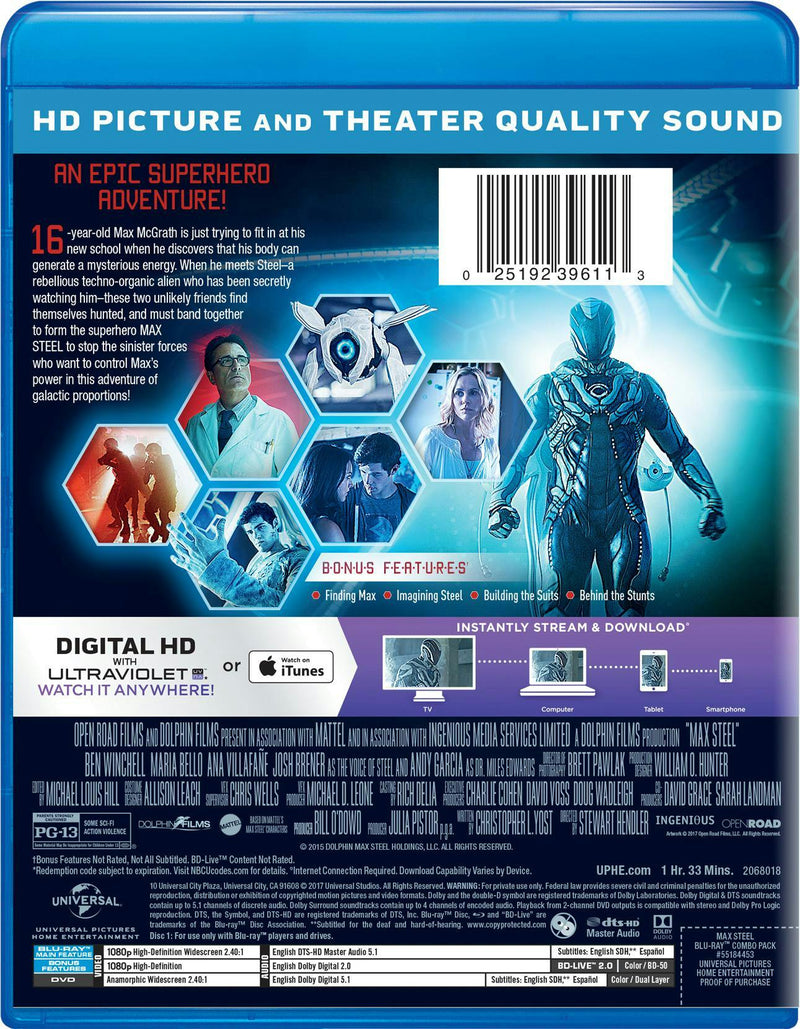 Max Steel (DVD + Digital) [Blu-ray]