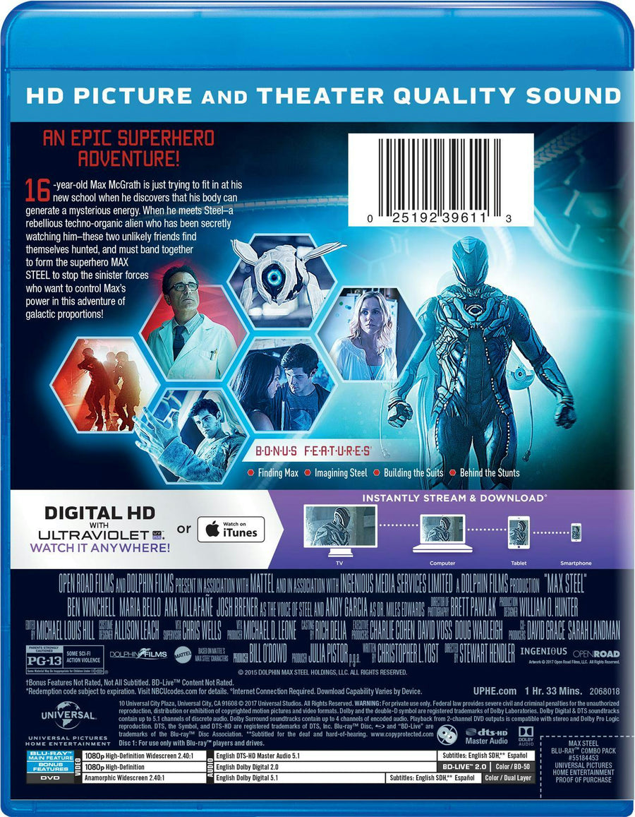 Max Steel (DVD + Digital) [Blu-ray]