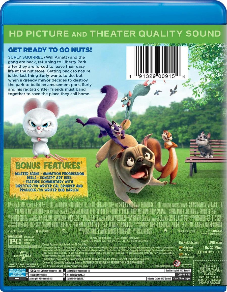 The Nut Job 2: Nutty By Nature (DVD + Digital) [Blu-ray]