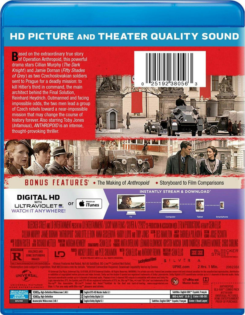Anthropoid (DVD + Digital) [Blu-ray]