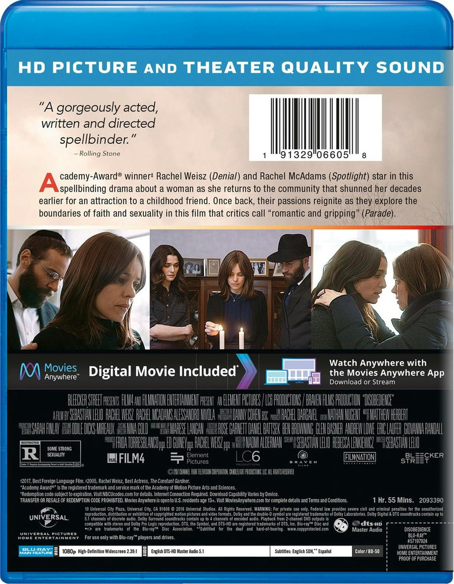 Disobedience [Blu-ray]