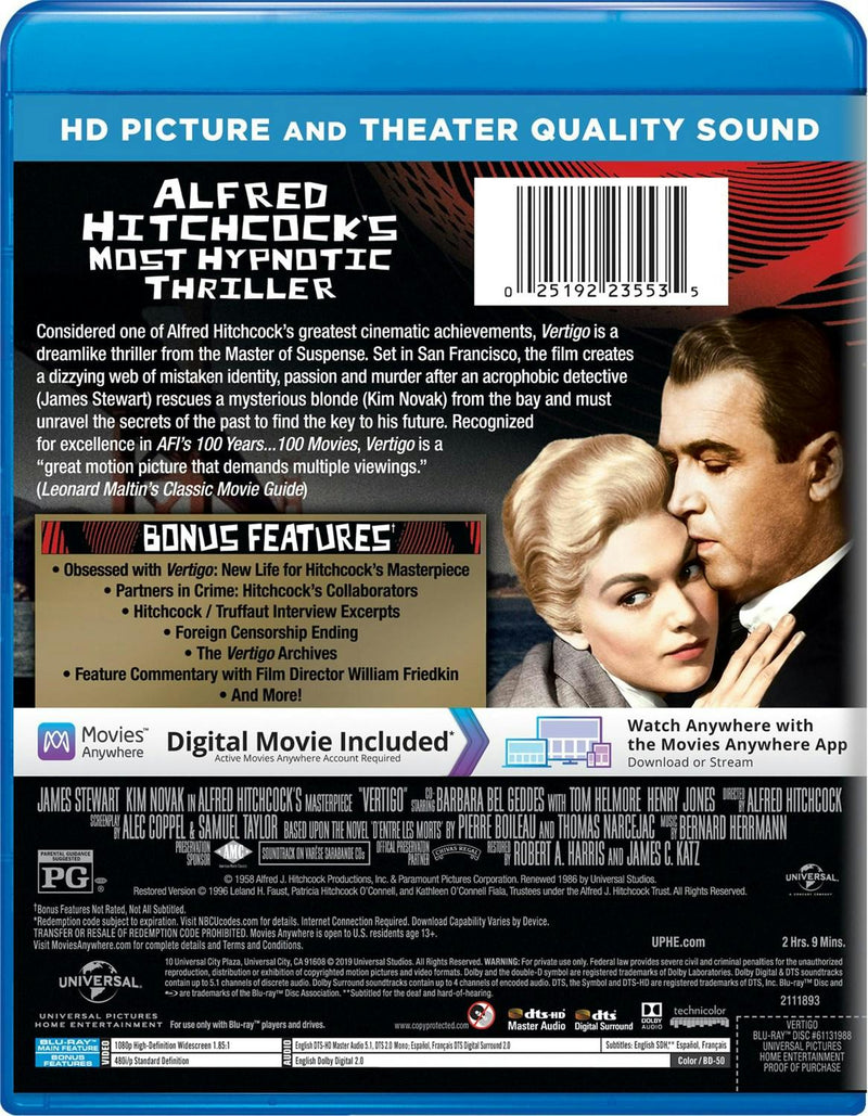 Vertigo (Blu-ray + Digital Copy) [Blu-ray]