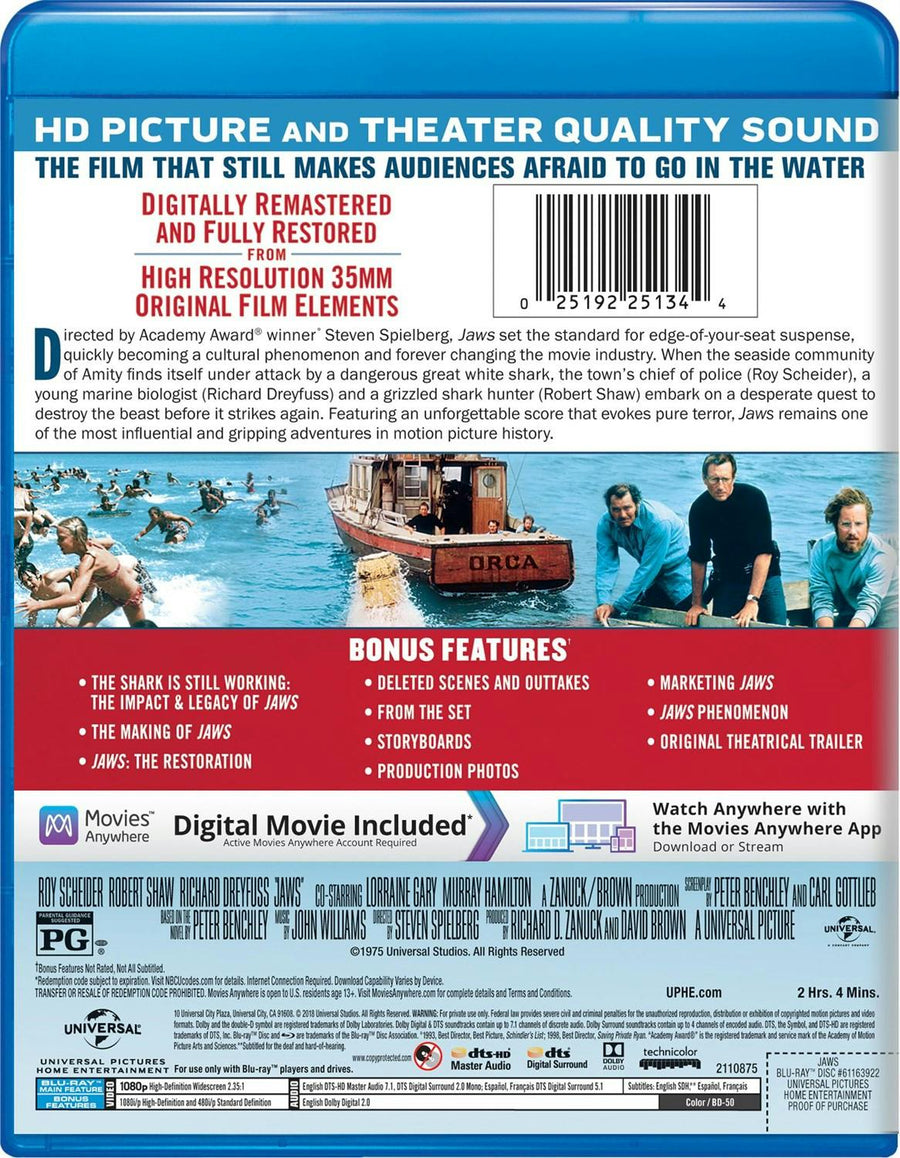 Jaws (Blu-ray + Digital Copy) [Blu-ray]