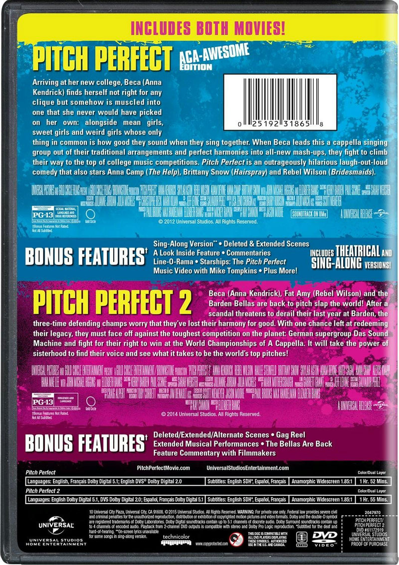 Pitch Perfect/Pitch Perfect 2 (DVD Double Feature) [DVD]