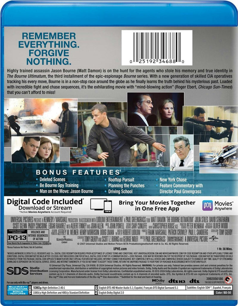 The Bourne Ultimatum (Blu-ray New Box Art) [Blu-ray]
