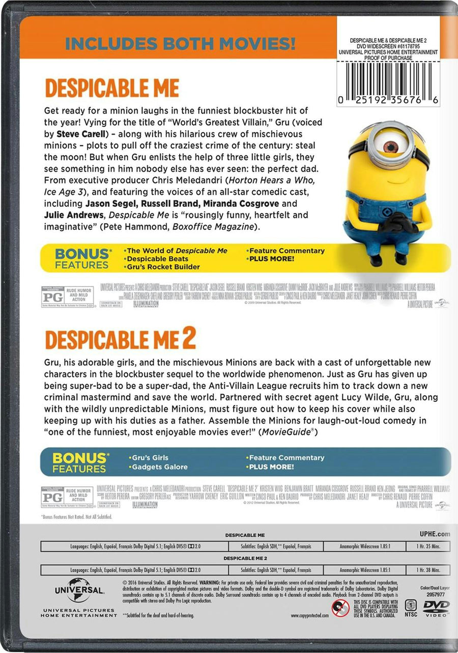 Despicable Me/Despicable Me 2 (DVD Double Feature) [DVD]