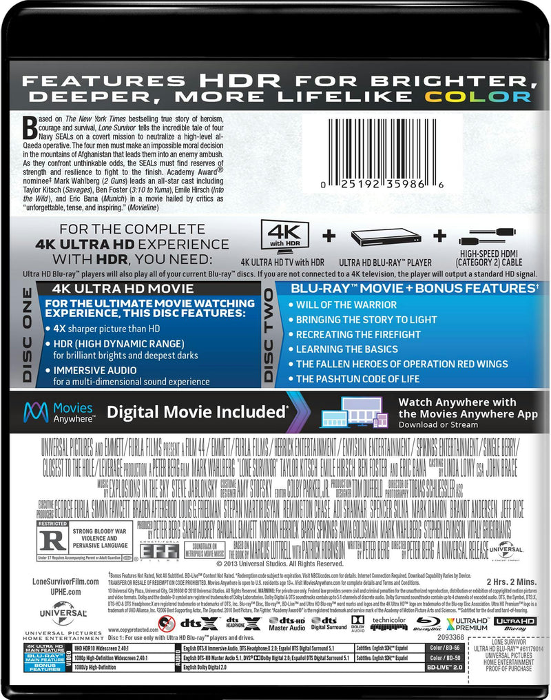 Lone Survivor (4K Ultra HD) [UHD]