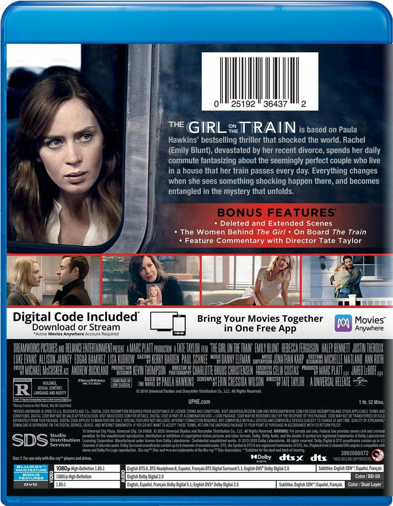 The Girl on the Train (DVD + Digital) [Blu-ray]