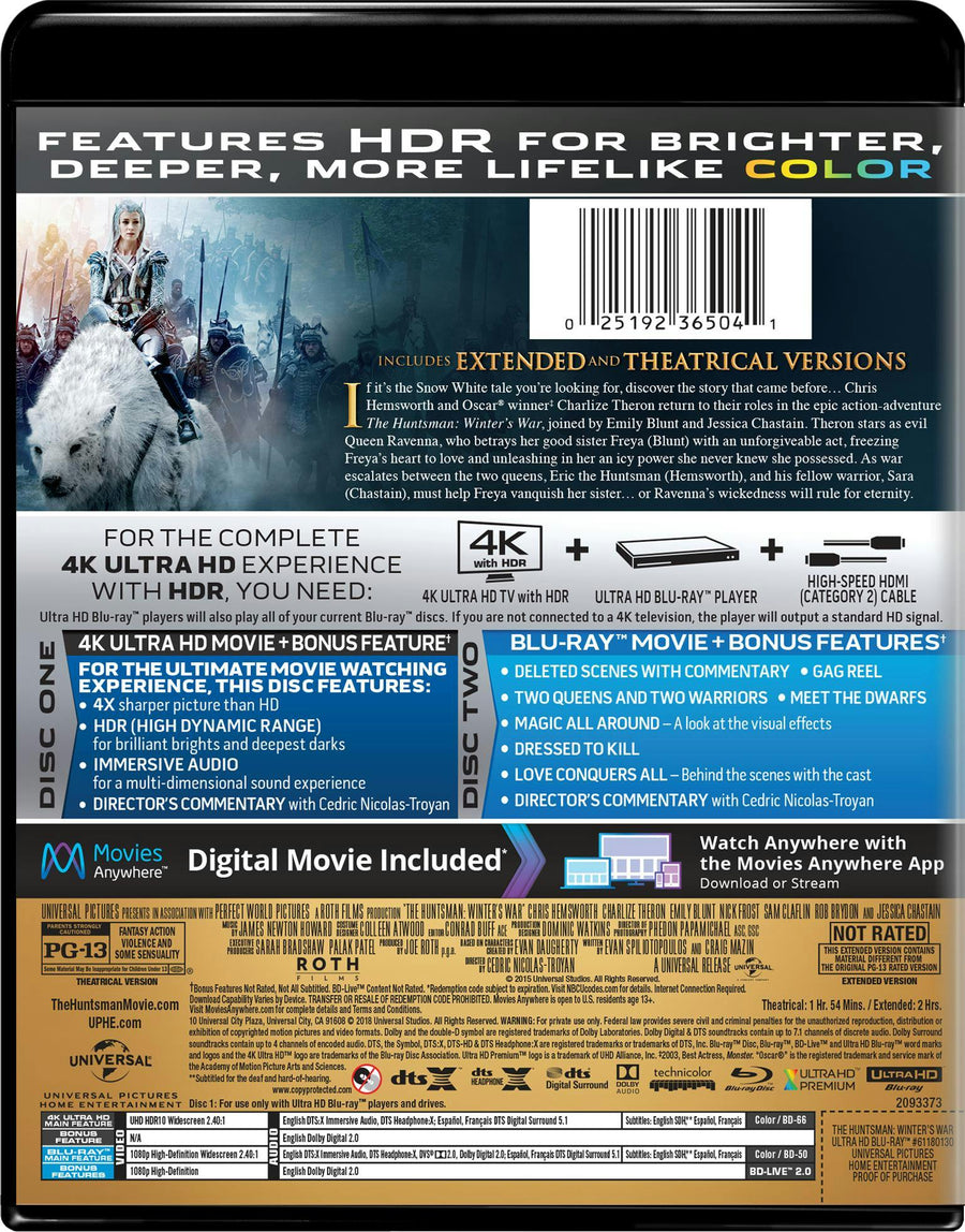 The Huntsman - Winter's War (4K Ultra HD) [UHD]