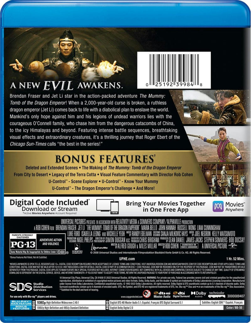 The Mummy: Tomb of the Dragon Emperor (Blu-ray + Digital HD) [Blu-ray]