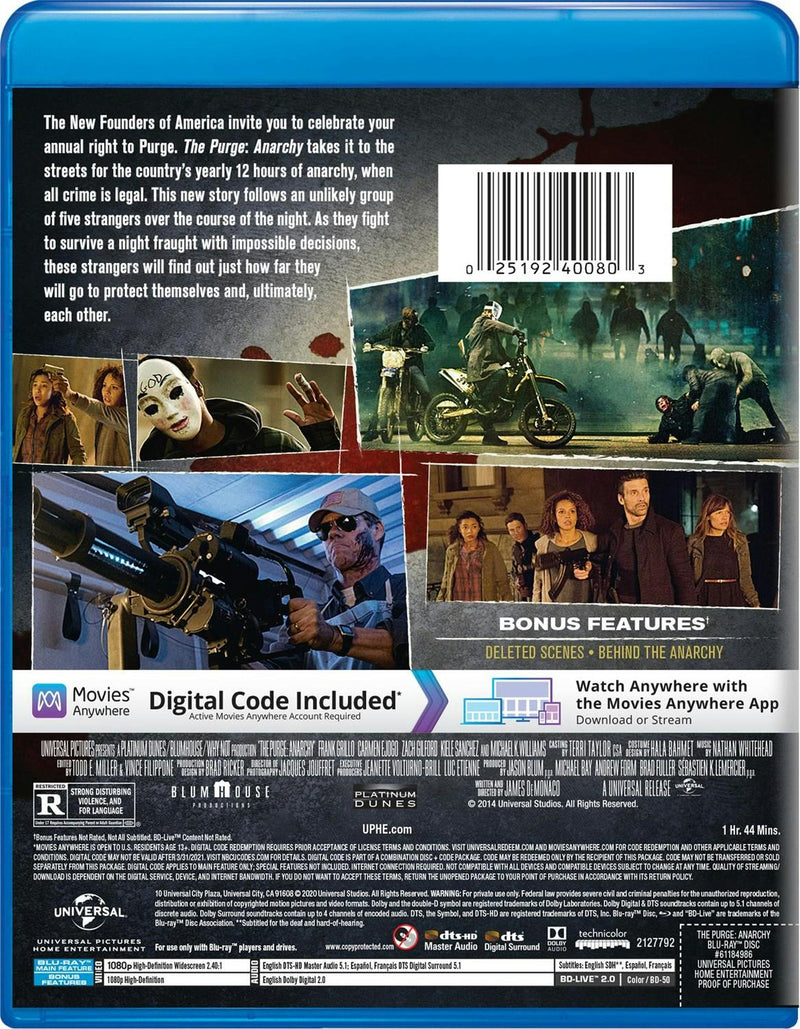 The Purge: Anarchy (Digital) [Blu-ray]