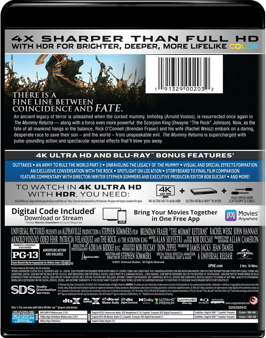 The Mummy Returns (4K Ultra HD) [UHD]