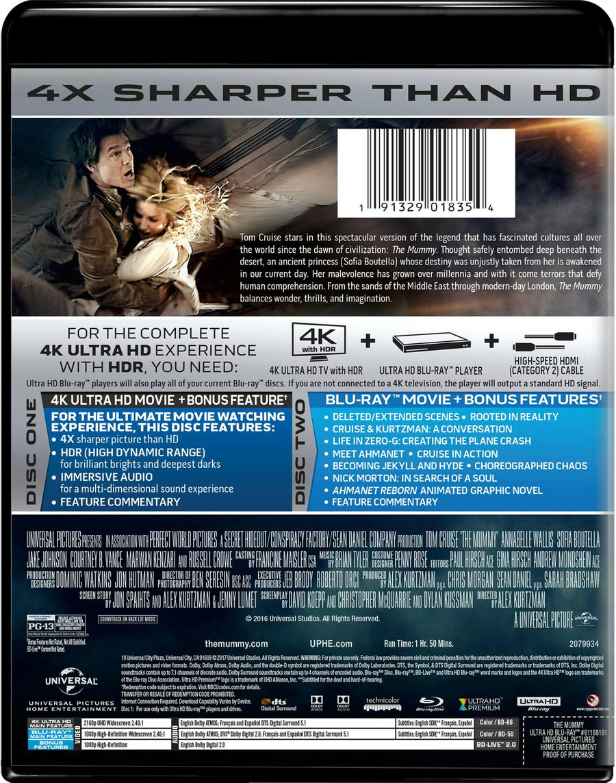 The Mummy (2017) (4K Ultra HD + Digital) [UHD]