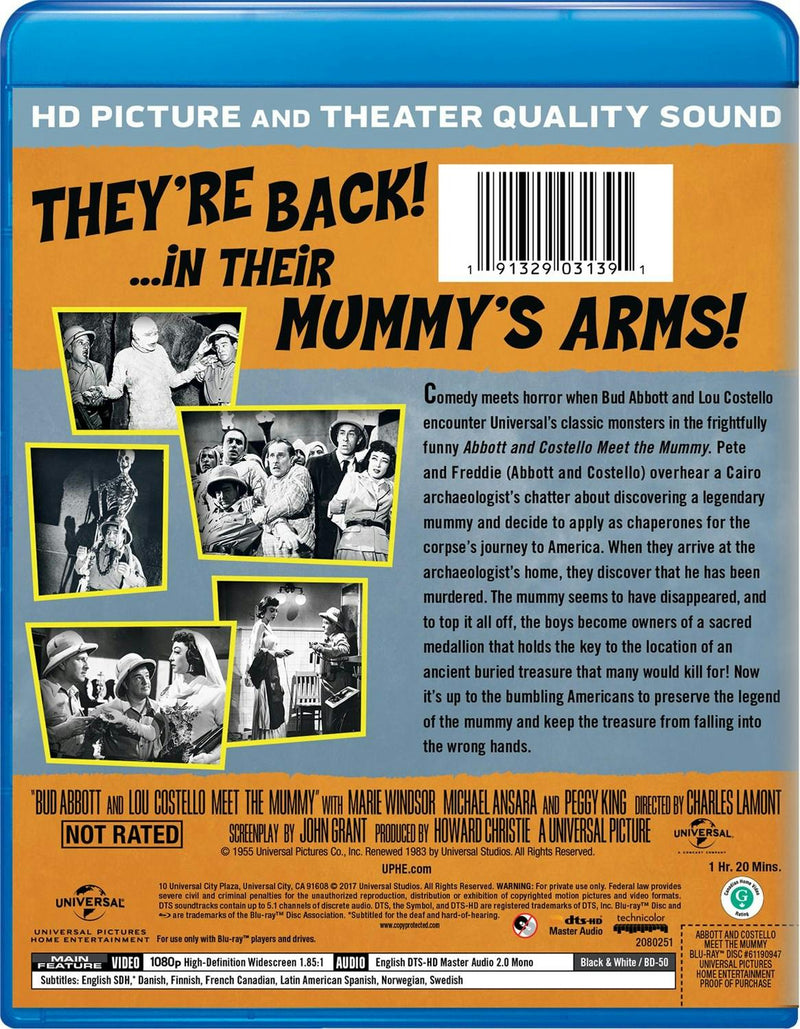 Abbott and Costello Meet the Mummy [Blu-ray]