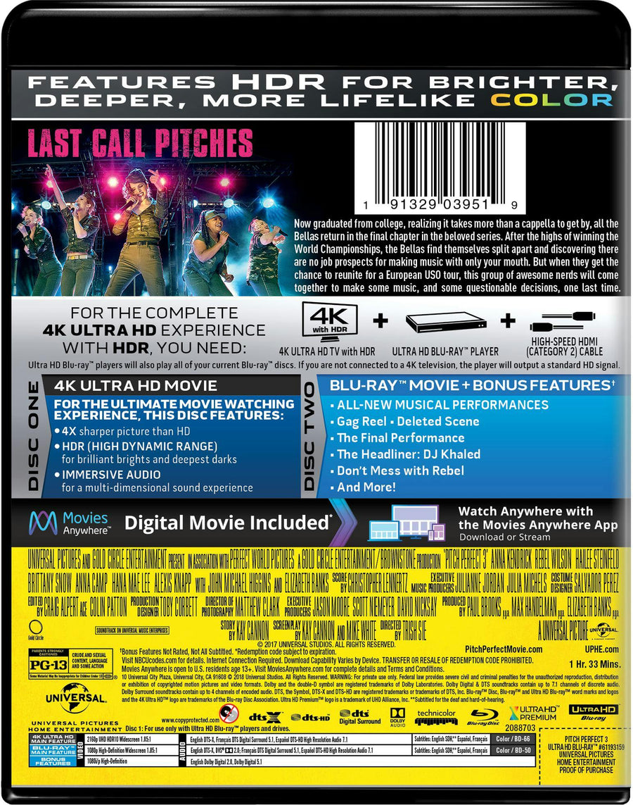 Pitch Perfect 3 (4K Ultra HD) [UHD]