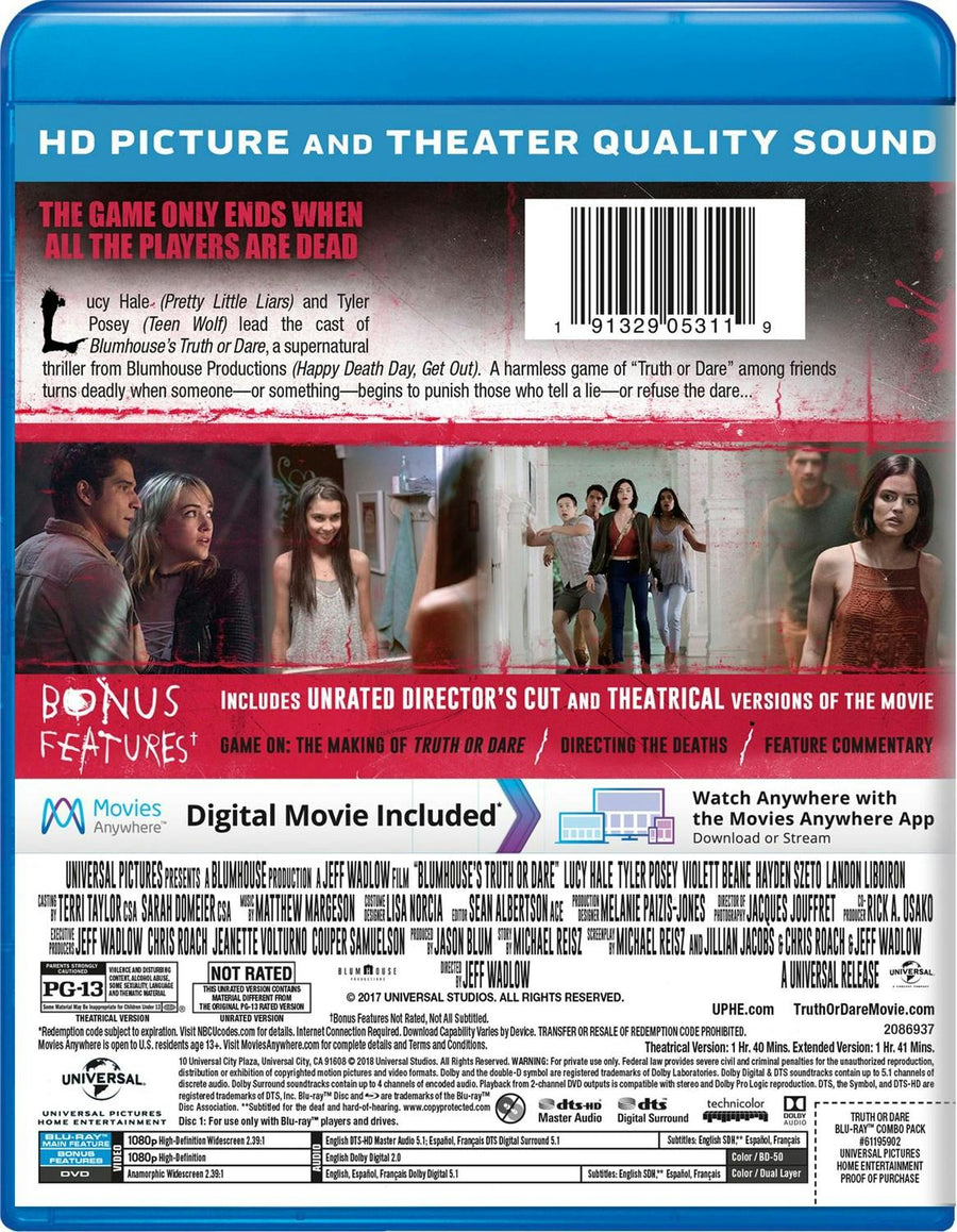 Truth Or Dare (Unrated Director's Cut) [Blu-ray]