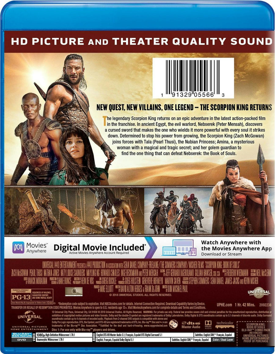 Scorpion King: Book of Souls (DVD + Digital) [Blu-ray]