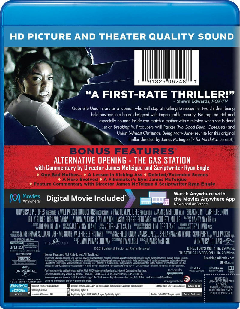 Breaking In (Unrated Director's Cut + DVD + Digital) [Blu-ray]