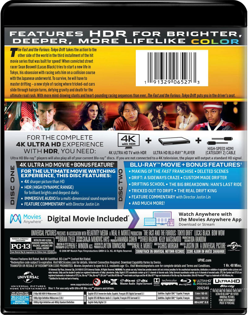 The Fast and the Furious: Tokyo Drift (4K Ultra HD) [UHD]