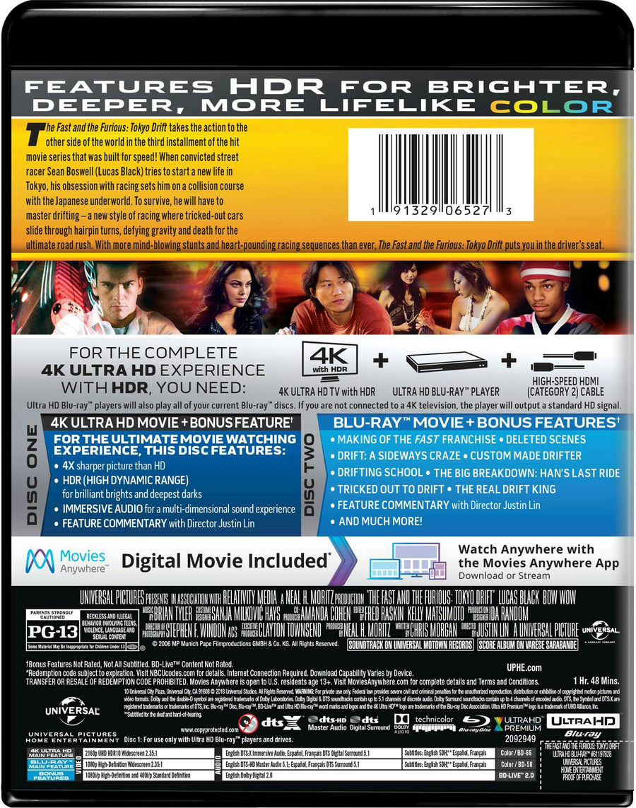 The Fast and the Furious: Tokyo Drift (4K Ultra HD) [UHD]