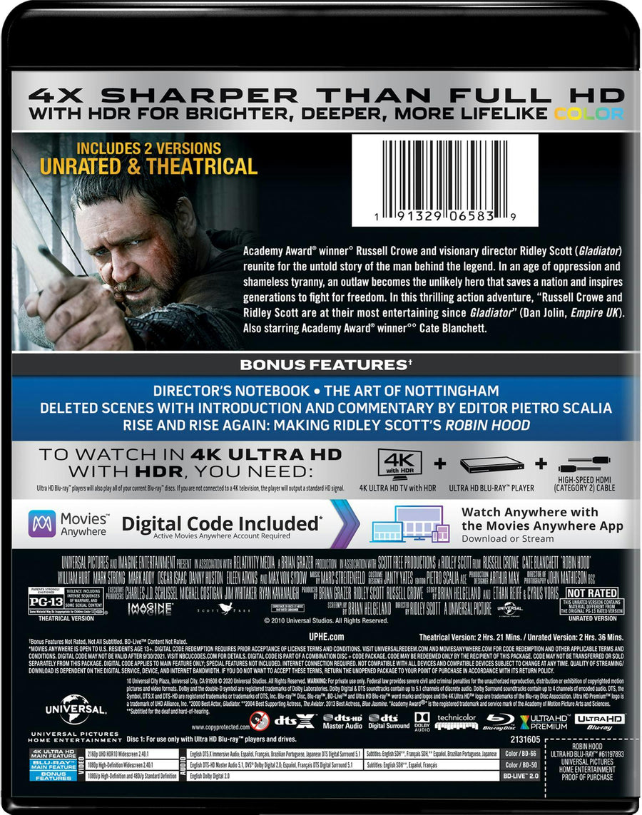 Robin Hood (4K Ultra HD) [UHD]