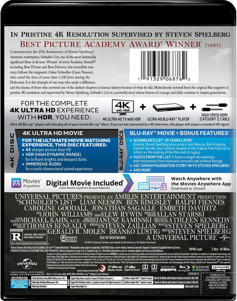 Schindler's List (4K Ultra HD) [UHD]